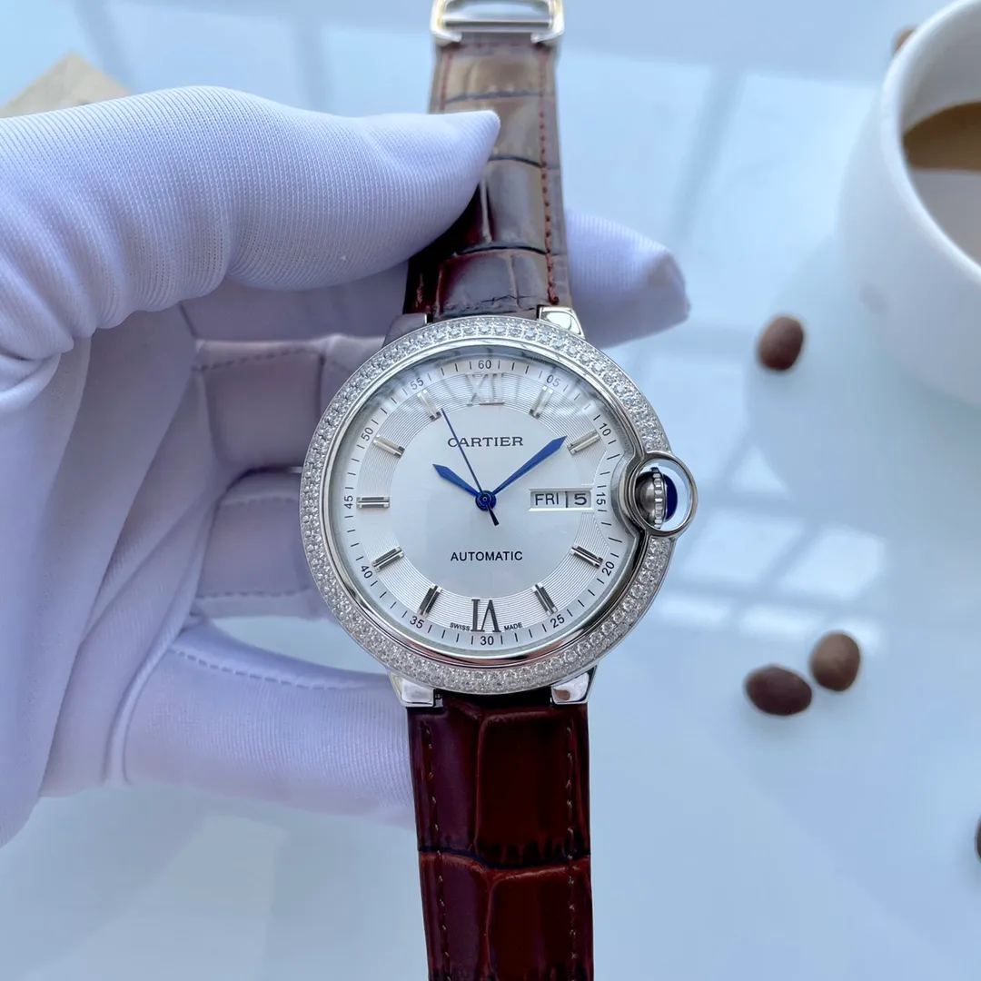 【Foreign trade import】💰2400! Cartier (extremely noble and wise work) best design [福] [Type] exquisite men's watch (more excellent) real man [福] (legendary sales! [strap] genuine cowhide strap (more comfortable) deeply loved [福] [movement] super top mechanical movement (more stable) perpetual motion [福] [material] mineral super strong mirror (more wear-resistant) super thick feel [福] wise style [福] atmospheric design [福] Return of the King [福] [Size] 43mm in diameter and 13mm thick. Welcome to reprint!