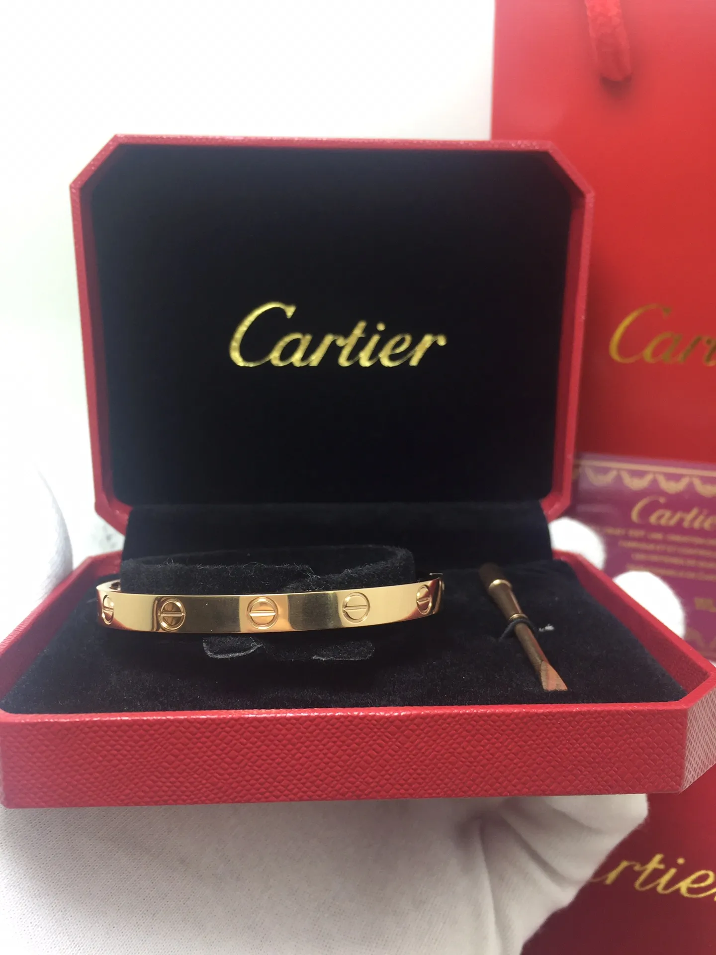 【Purchase Level】💰320! Cartier screwdriver bracelet style: (no diamonds) (four diamonds) color: rose gold, white gold, gold, size 16-21 [added 2 sizes] same version at the counter, CNC craftsmanship, Cartier bracelet