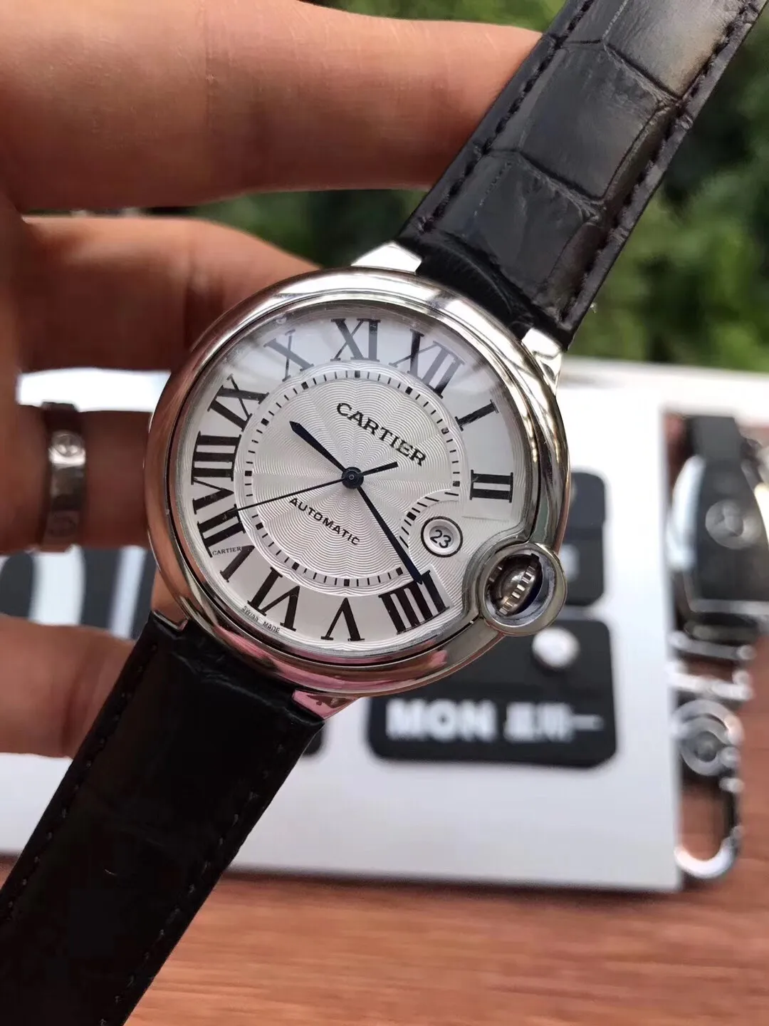 【Foreign trade import】💰1080! Cartier Blue Balloon large 💯 three-hand calendar mechanical watch ⌚️🔥🔥 hot-selling 316 stainless steel case, sapphire mirror.