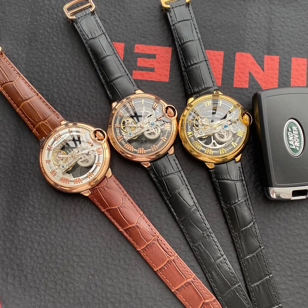 [Foreign trade import]💰1320 Cartier🔥Latest design🔥Fully hollow new product🎈🎈 [Type]: Fine men's watch [Strap]: 316 stainless steel strap [Movement]: Top fully automatic mechanical movement [Mirror]: Mineral strengthened glass (higher definition) Elegant taste Vast atmosphere Ingenuity A treasure for the wrist Size: diameter 43mm, thickness 12mm. Hot sale! Welcome to reprint!
