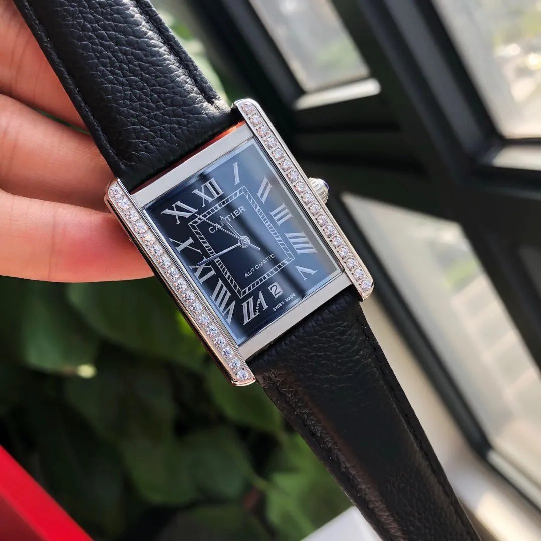 【Foreign trade import】💰1640! Cartier ⌚️CARTIER Tank Series Men's Mechanical Watch 💯New Citizen 8215 automatic mechanical movement with accurate travel time, 🅾️reworked 💯316 stainless steel case with imitation machine workmanship Case size 31/41/11mm 💯Scratch-resistant sapphire glass mirror 💯Crocodile pattern cowhide or frosted cowhide strap optional with original folding buckle ⚠️Please look for exclusive quality