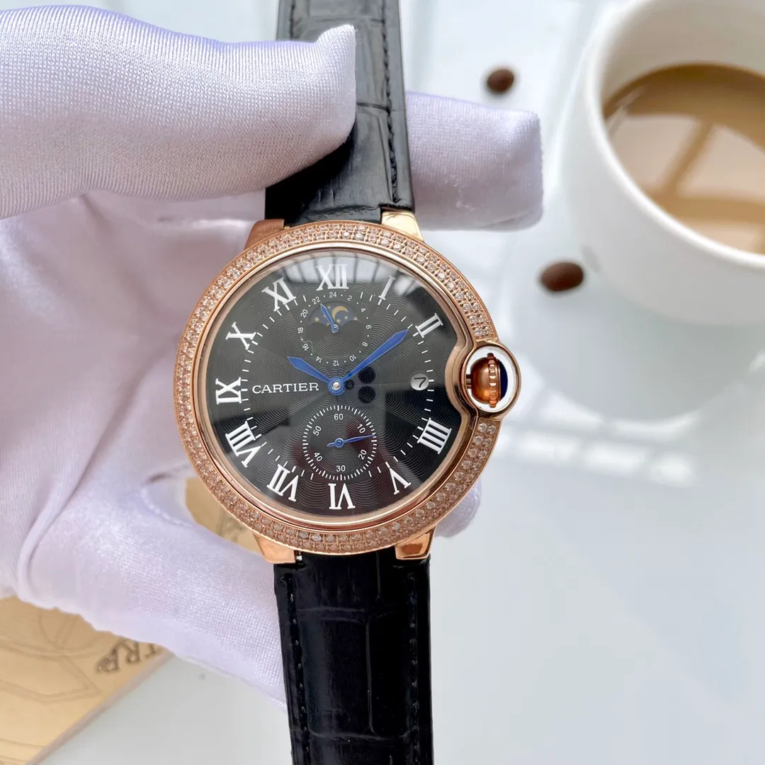 【Foreign trade import】💰2400! Cartier (extremely noble and wise work) best design [福] [Type] exquisite men's watch (more excellent) real man [福] (legendary sales! [strap] genuine cowhide strap (more comfortable) deeply loved [福] [movement] super top mechanical movement (more stable) perpetual motion [福] [material] mineral super strong mirror (more wear-resistant) super thick feel [福] wise style [福] atmospheric design [福] Return of the King [福] [Size] 43mm in diameter and 13mm thick. Welcome to reprint!