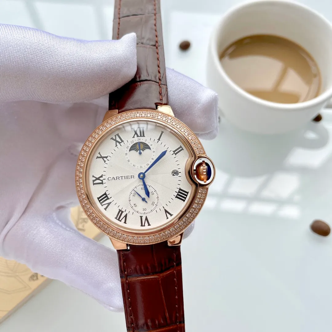 【Foreign trade import】💰2400! Cartier (extremely noble and wise work) best design [福] [Type] exquisite men's watch (more excellent) real man [福] (legendary sales! [strap] genuine cowhide strap (more comfortable) deeply loved [福] [movement] super top mechanical movement (more stable) perpetual motion [福] [material] mineral super strong mirror (more wear-resistant) super thick feel [福] wise style [福] atmospheric design [福] Return of the King [福] [Size] 43mm in diameter and 13mm thick. Welcome to reprint!