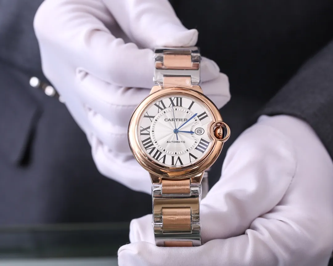 【Foreign trade import】💰2400! Cartier (CARTIER), blue balloon series, fine men's watch, classic, extraordinary charm, full of exquisite details and superb skills, equipped with West Railway 8215 mechanical movement, top 316L stainless steel case, imported calfskin strap, mineral super mirror, size 43*12, noble model, gentleman style, symbol of status, show your unique taste! Welcome to reprint!