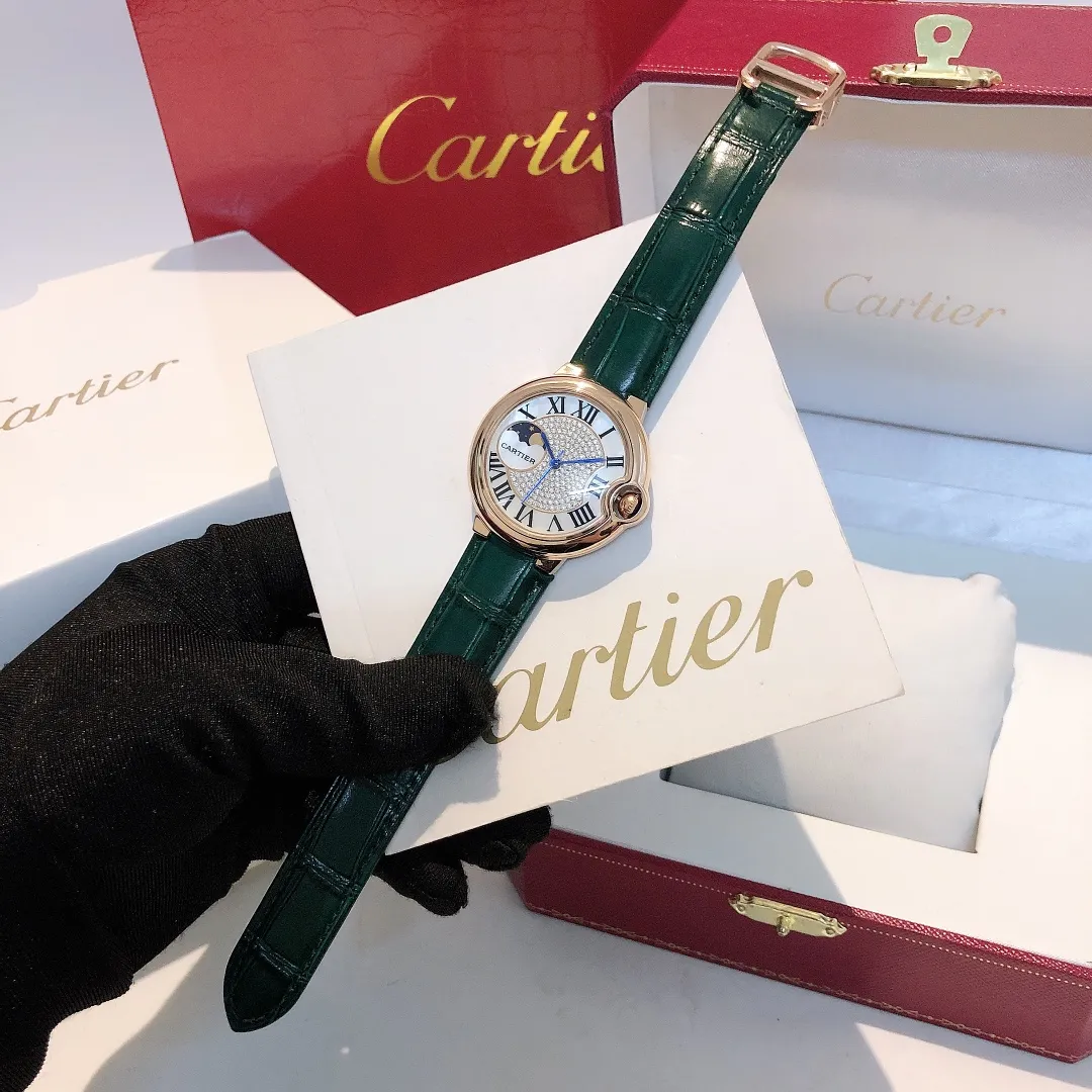 【Foreign trade import】💰1040! Cartier-CARTIER women's watch, imported quartz movement, 316L stainless steel case, precision ceramic steel belt, mineral super strong glass mirror, 36mm diameter, 10mm thick "MX real shot"