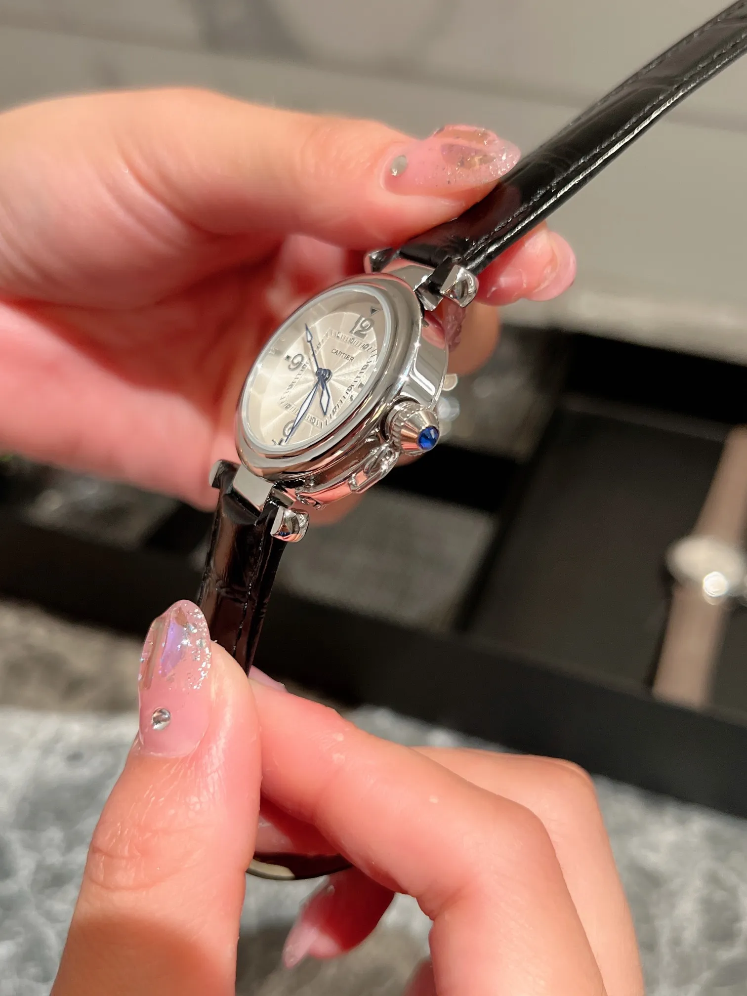 【High-end replica】💰1040! Cartier Pasha Series The latest PASHADECARTIER Cartier 2021 #Pasha series watch, a circle within a square, 35mm watch, imported Swiss quartz movement, 316L stainless steel case, Italian calfskin strap, tempered steel blue hands, size 35mm
