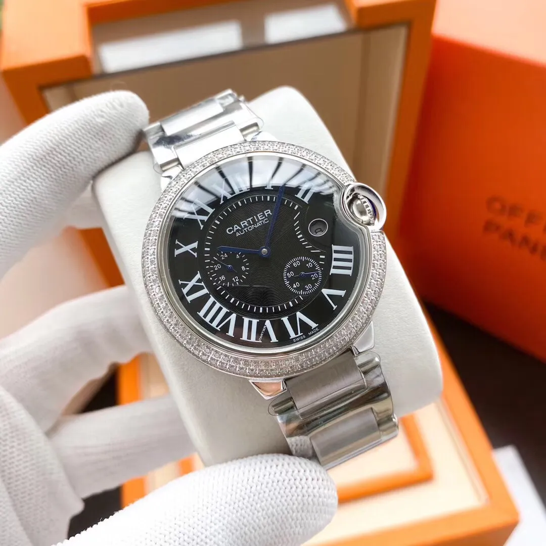 【Foreign trade import】💰1320! Cartier-Cartier ‼ ️Multi-functional blue balloon series🌹🌹🌹Exquisite men's watch, exquisite craftsmanship, originality, noble atmosphere and gentleman style. Adopting fully automatic mechanical movement, top-grade 316 stainless steel case, imported calfskin strap, mineral super mirror, size 44*13🔥Top quality products are constantly produced🔥