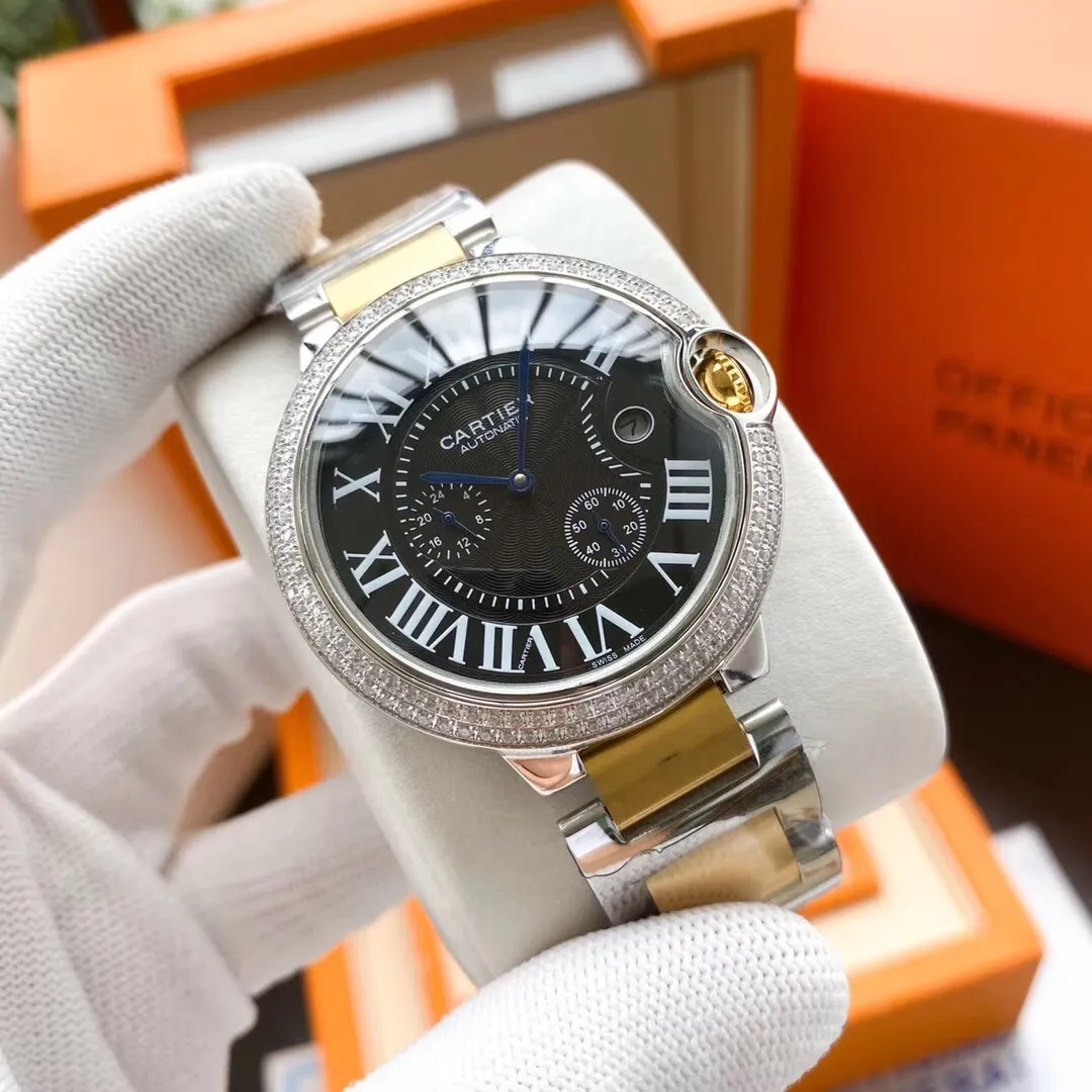【Foreign trade import】💰1320! Cartier-Cartier ‼ ️Multi-functional blue balloon series🌹🌹🌹Exquisite men's watch, exquisite craftsmanship, originality, noble atmosphere and gentleman style. Adopting fully automatic mechanical movement, top-grade 316 stainless steel case, imported calfskin strap, mineral super mirror, size 44*13🔥Top quality products are constantly produced🔥