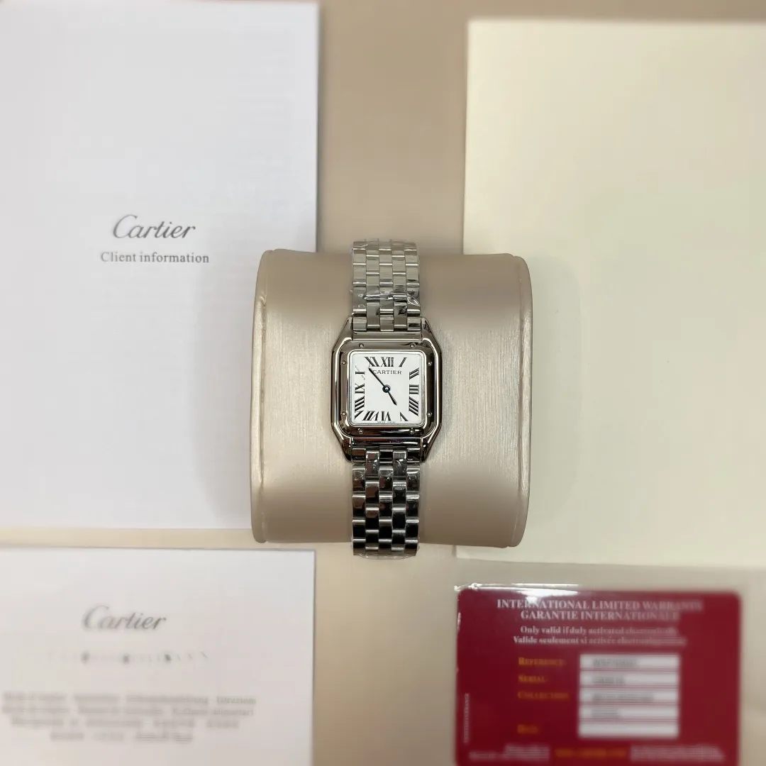 2021 Summer New Style 𝐯𝐜𝐚 𝐅𝐚𝐜𝐭𝐨𝐫𝐲 Produced by Cartier Cheetah without handle Brand: 𝐂𝐚𝐫𝐭𝐢𝐞𝐫·Cartier™️ Series: 𝐏𝐀𝐍𝐓𝐇𝐄𝐑𝐄 𝐃𝐄 (Japanese バージョン) Movement: Swiss quartz Size: 𝟐𝟐/𝟑𝟎𝐦𝐦 small, 𝟐𝟕/𝟑𝟓𝐦𝐦 medium Material: 𝟑𝟏𝟔 stainless steel Button: original pull button Function: hour hand