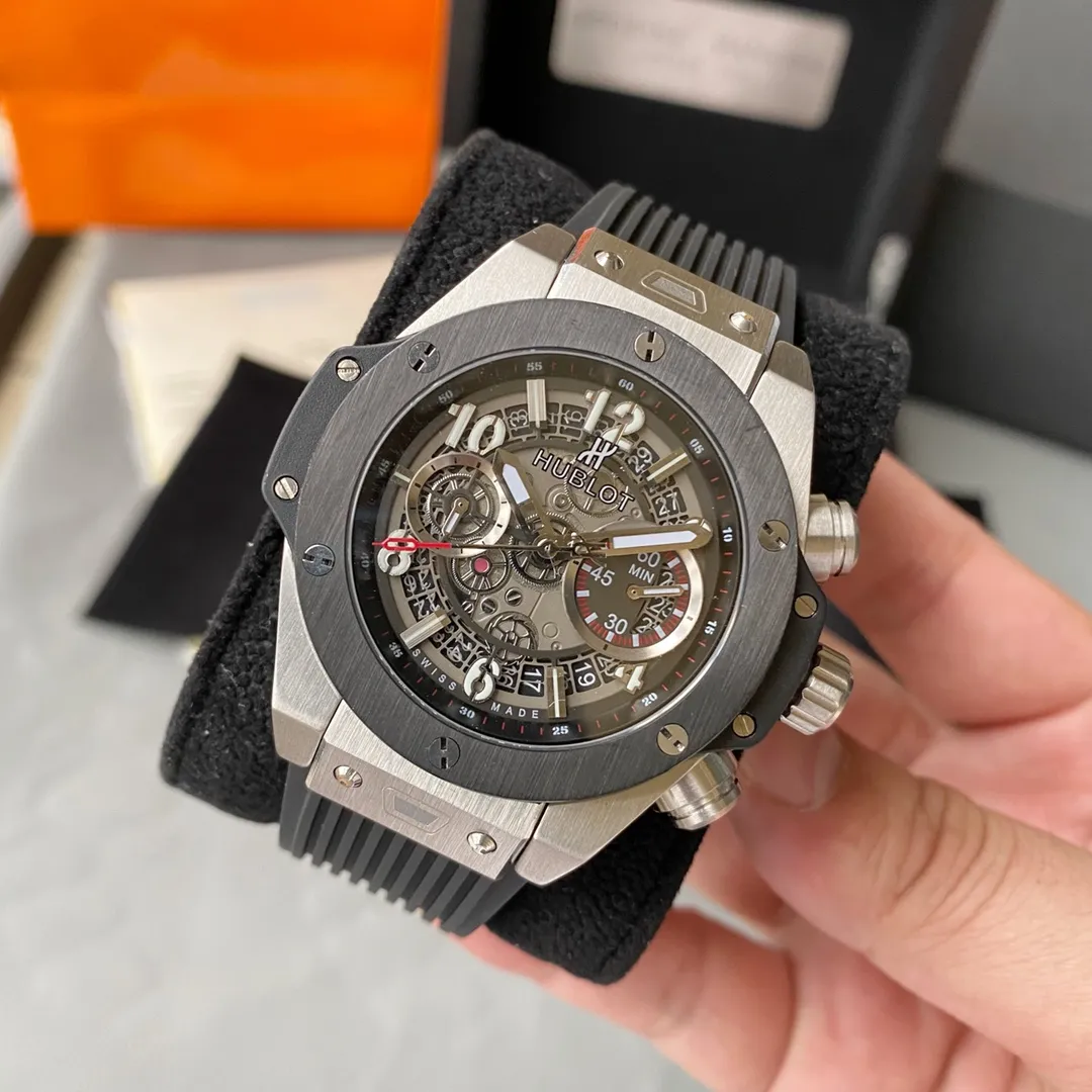 【High-end replica】💰1720! Hublot - Hublot🔥Mechanical version👉🏻Excellent men's watch, multi-functional design, noble atmosphere, gentleman style, excellent quality, hot selling all over the city. Using fully automatic imported Citizen 9015 mechanical movement, top-grade 316 stainless steel case, natural rubber strap, mineral super strong mirror, size 46*13🔥Top product, high quality products constantly🔥