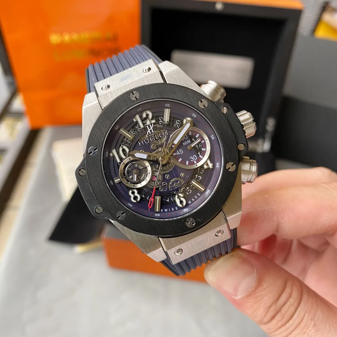 【High-end replica】💰1720! Hublot - Hublot🔥Mechanical version👉🏻Excellent men's watch, multi-functional design, noble atmosphere, gentleman style, excellent quality, hot selling all over the city. Using fully automatic imported Citizen 9015 mechanical movement, top-grade 316 stainless steel case, natural rubber strap, mineral super strong mirror, size 46*13🔥Top product, high quality products constantly🔥