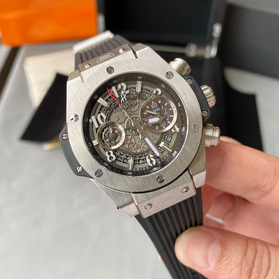 【High-end replica】💰1720! Hublot - Hublot🔥Mechanical version👉🏻Excellent men's watch, multi-functional design, noble atmosphere, gentleman style, excellent quality, hot selling all over the city. Using fully automatic imported Citizen 9015 mechanical movement, top-grade 316 stainless steel case, natural rubber strap, mineral super strong mirror, size 46*13🔥Top product, high quality products constantly🔥