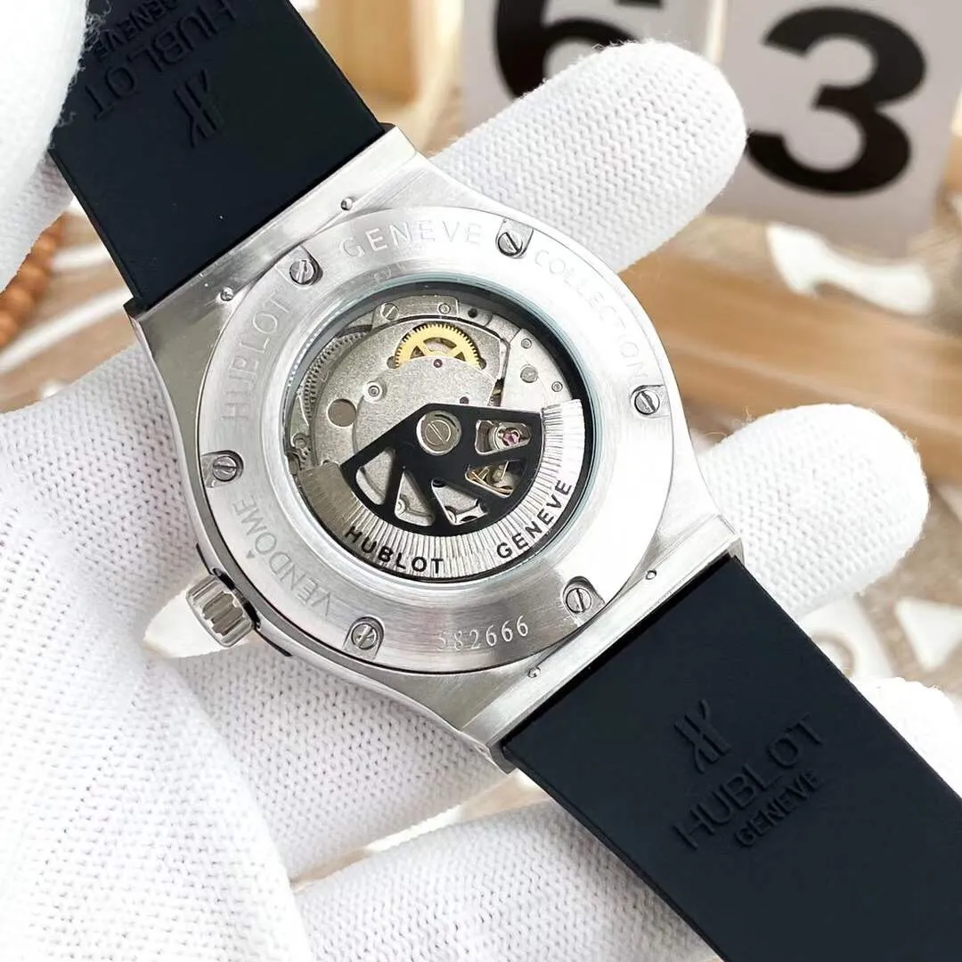【High-end replica】💰1920! Hublot-Hublot ‼ ️Exquisite men's watch, classic three-hand with moon phase design, exquisite craftsmanship, originality, noble atmosphere, gentleman style. Using fully automatic Swiss 2836 mechanical movement, top-grade 316 fine steel case, imported calfskin strap, mineral super mirror, size 44*13, top-quality products continue to be produced