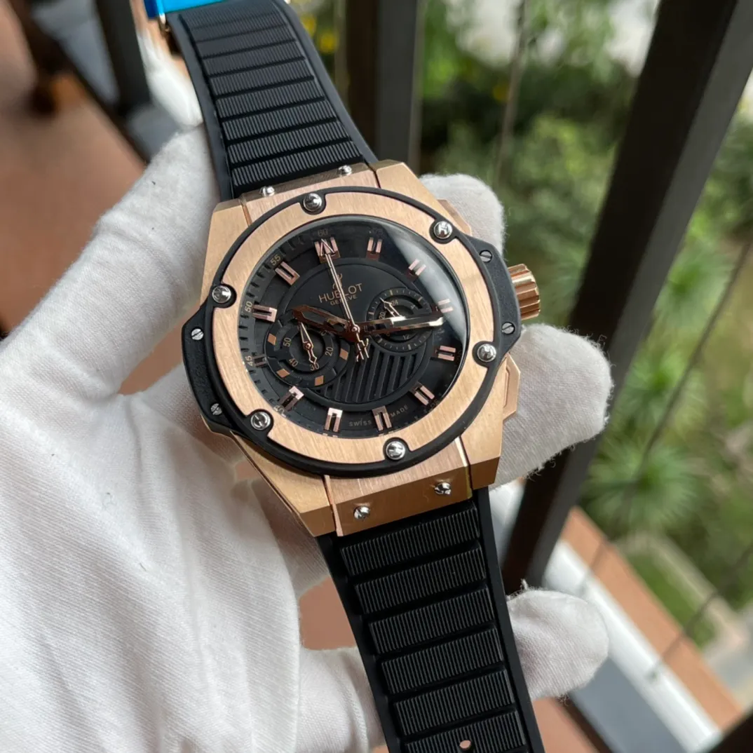 【Foreign trade import】💰1360! Hublot (Hengbao) [Series]: BIG BANG series [Strap]: Malaysian fragrant rubber strap [Movement]: VK quartz movement imported from Japan (zero error and zero repair) [Mirror]: Mineral-strengthened glass (higher definition) Elegant taste Vast and majestic Ingenuity A treasure for the wrist Size: 46mm in diameter and 12mm thick Hot on the market! Welcome to reprint!