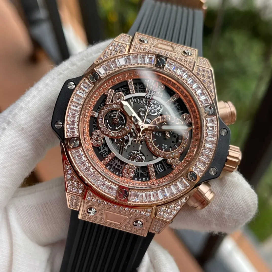 【Foreign trade import】💰1640! Hublot (Hengbao) [Series]: BIG BANG series [Strap]: Malaysian fragrant rubber strap [Movement]: VK quartz movement imported from Japan (zero error and zero repair) [Mirror]: Mineral-strengthened glass (higher definition) Elegant taste Vast and majestic Ingenuity A treasure for the wrist Size: 46mm in diameter and 12mm thick Hot on the market! Welcome to reprint!