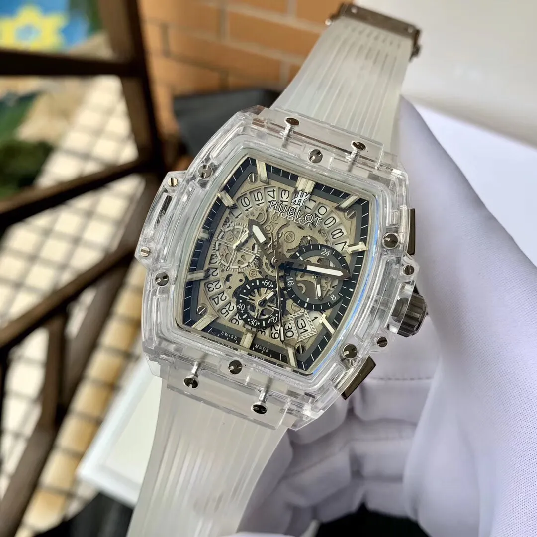 【Foreign trade import】💰1200! Hublot-Hublot ‼ ️Big Bang Unico magic transparent watch, equipped with running seconds quartz movement, fully transparent men's watch original Xin plexiglass transparent case, fashionable and fashionable male trendy item [bad smile] Please look for exclusive quality! ! 🔥Top quality products are constantly produced🔥