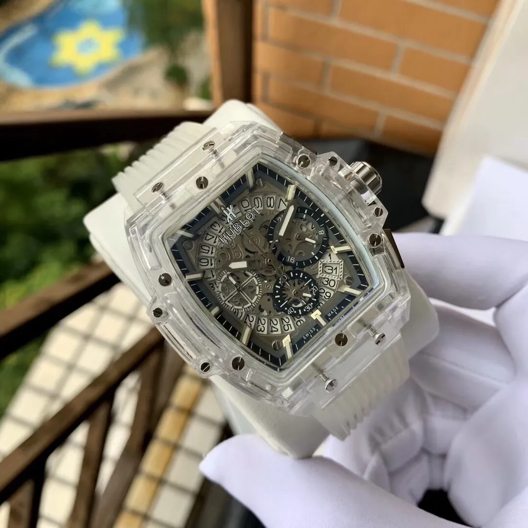 【Foreign trade import】💰1200! Hublot-Hublot ‼ ️Big Bang Unico magic transparent watch, equipped with running seconds quartz movement, fully transparent men's watch original Xin plexiglass transparent case, fashionable and fashionable male trendy item [bad smile] Please look for exclusive quality! ! 🔥Top quality products are constantly produced🔥