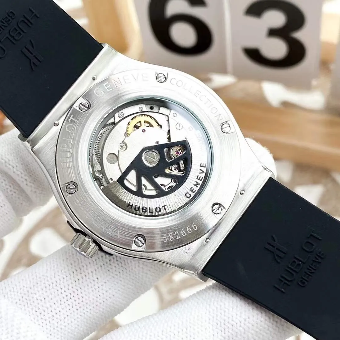 【High-end replica】💰1920! Hublot-Hublot ‼ ️Exquisite men's watch, classic three-hand with moon phase design, exquisite craftsmanship, originality, noble atmosphere, gentleman style. Using fully automatic Swiss 2836 mechanical movement, top-grade 316 fine steel case, imported calfskin strap, mineral super mirror, size 44*13, top-quality products continue to be produced