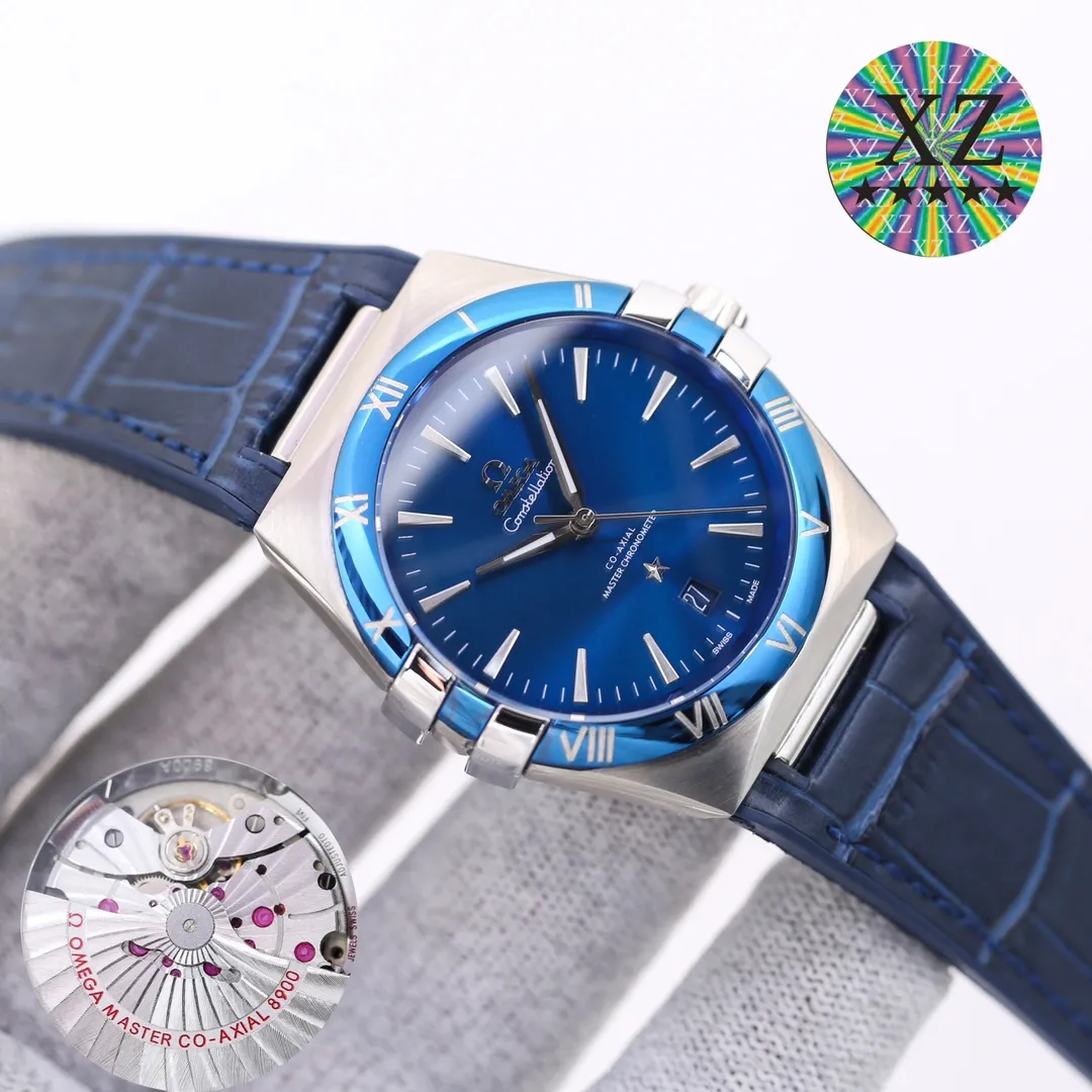 【Top Replica】💰3440! OMEGA fifth generation constellation series! The most suitable size for Asian constellation watches is 39mm 41mm 1⃣️The bezel is upgraded, and the Roman numerals are adjusted to the direction of the wearer, making it easier for the wearer to read time information just like the original; 2⃣️Half-moon section, the adjusted claw details are slimmer, and the case and claws are polished and chamfered to make the integration more natural, making the watch more refined; 3⃣️The crown is engraved with the LOGO, and the polishing and frosting effects are consistent with the original; 4⃣️The color of the dial is adjusted by engineers, and the satin embossed dial makes the overall style more youthful and fashionable. There is a trapezoidal calendar window at 6 o'clock that is consistent with the original; 5⃣️The hands are molded from the original, filled with luminous effect, and polished and sanded. It took half a year to pursue the same oblique effect as the original. The process is difficult, and we only pursue the same feeling as the original when worn by customers; 6⃣️It is equipped with the modified original 8800/8801 coaxial master chronometer movement, [non-deck] with wear-resistant sapphire glass, so that the beauty of the dial and movement can be clearly seen; 7⃣️The movement and case on the back are engraved with the same code, which is the same as the code on the warranty card and hangtag. One code for each watch, three codes in one, never repeated; 8. It is as exquisite as the original in every detail, and it feels like the original when worn! New masterpiece welcomes your tasting! Welcome to reprint!