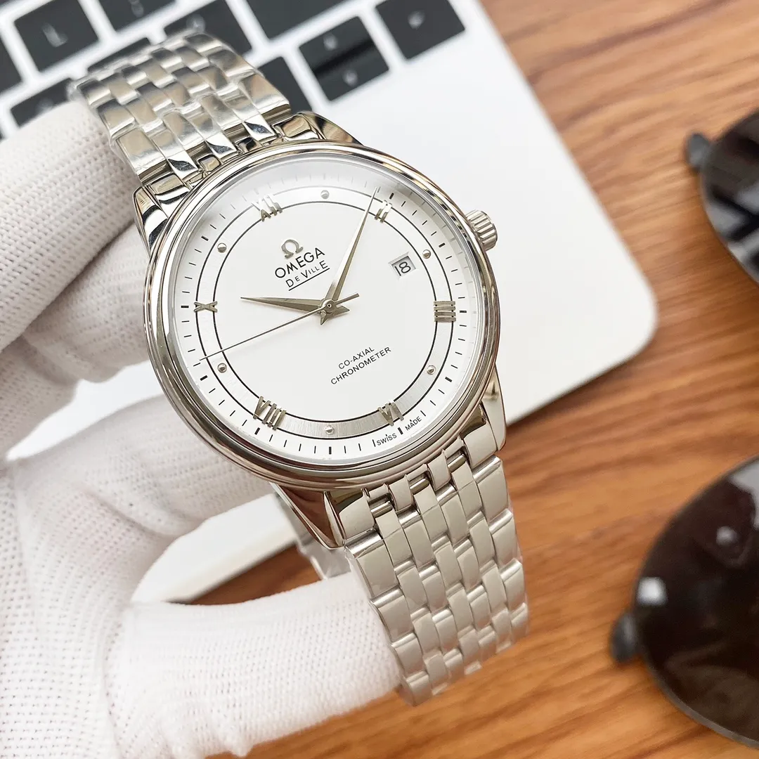 【High-end replica】💰960! Omega-OMEGA De Ville Series Type: [Cool] Men's Watch Case: 316 stainless steel (high quality workmanship) Strap: Imported calfskin/316 stainless steel (two options available) Movement: Imported Citizen 8215 fully automatic mechanical movement (stable travel time) Glass: High-grade sapphire mirror (anti-scratch) Size: diameter 40mm, thickness 12mm