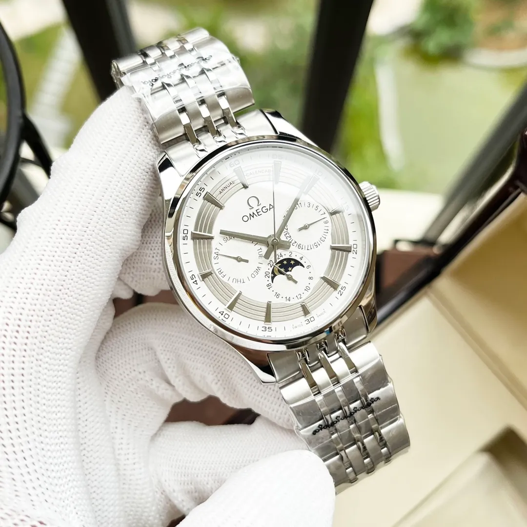 【Customized all-in-one machine】💰1720! Omega-Omega men's watch imported fully automatic Citizen 9015 all-in-one mechanical movement sapphire mirror 316L stainless steel case stainless steel strap/imported calfskin strap fashion design business casual size: diameter 40mm thickness 12mm