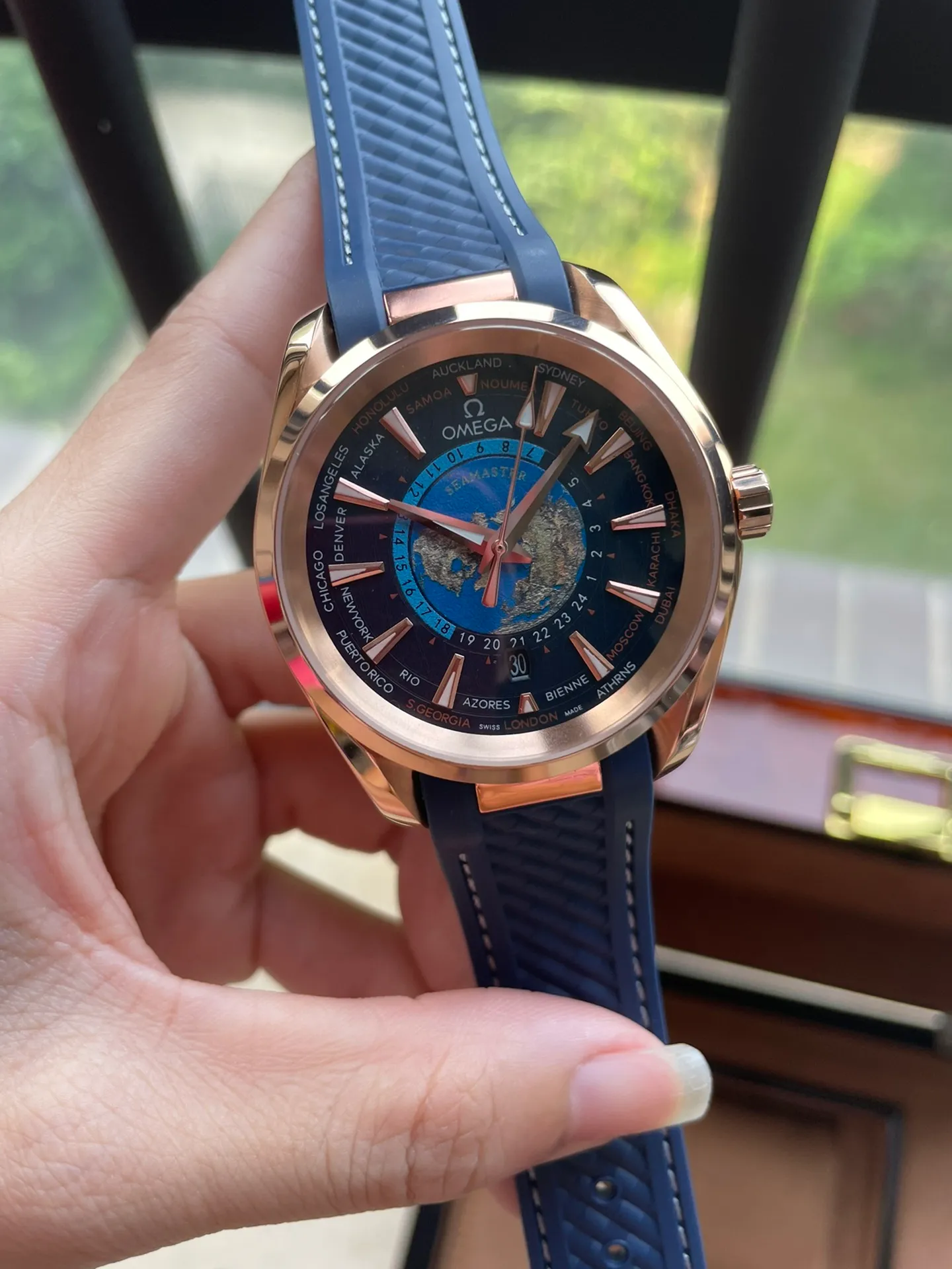 【High-end replica】💰1160! OMEGA-Omega Seamaster Series AQUA TEERA 150m 150m watch has a diameter of 41.5 mm (Earth surface - calendar display) 316L stainless steel original case (big factory case) original three-dimensional hour ding super luminous cowhide strap, rubber strap/316L stainless steel strap original buckle see-through fully automatic mechanical movement. Hot-selling items[strong]