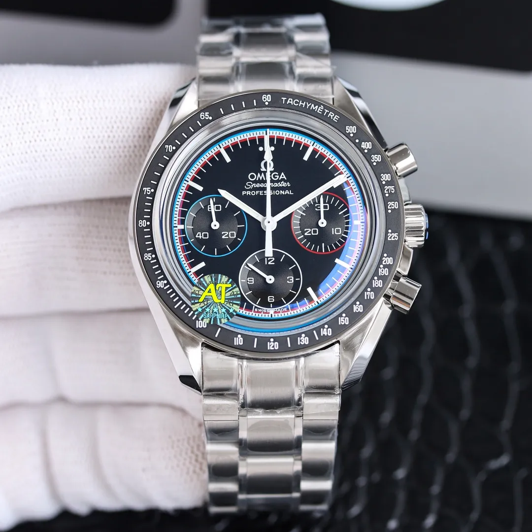 The new Omega Moon Landing Speedmaster is back [Professional Moon Watch] The core of the Speedmaster story is that Armstrong was taken to the moon (the watch was left in the space capsule). The case is made of imported 316 stainless steel, made of Lasha, with exquisite angles and three-dimensional clarity. It is equipped with a ceramic bezel. The luminous dial is made of luminous materials imported from Switzerland after repeated printing processes. It is paired with a sapphire crystal mirror on the lid. The case size is 42 mm and can be paired with a stainless steel strap or a "NATO" NATO military strap. The movement uses a classic manual winding chronograph movement (1863). Only after playing with a manual chronograph movement is it complete! You won’t know until you try!