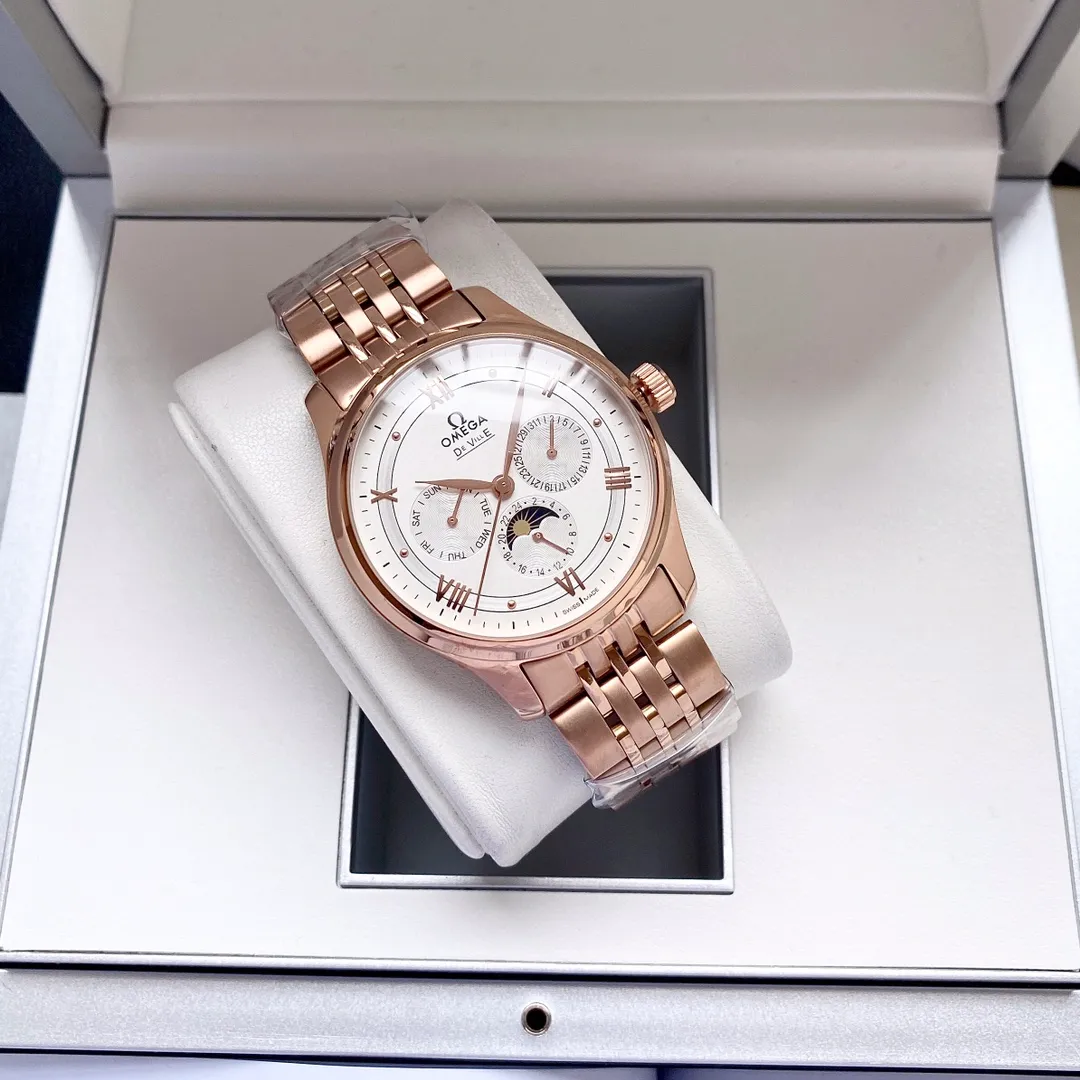 【Customized all-in-one machine】💰1720! Omega-Omega men's watch imported fully automatic 9015 all-in-one mechanical movement wear-resistant and scratch-resistant sapphire mirror 316L stainless steel case stainless steel strap fashion design business casual size: diameter 40mm thickness 12mm