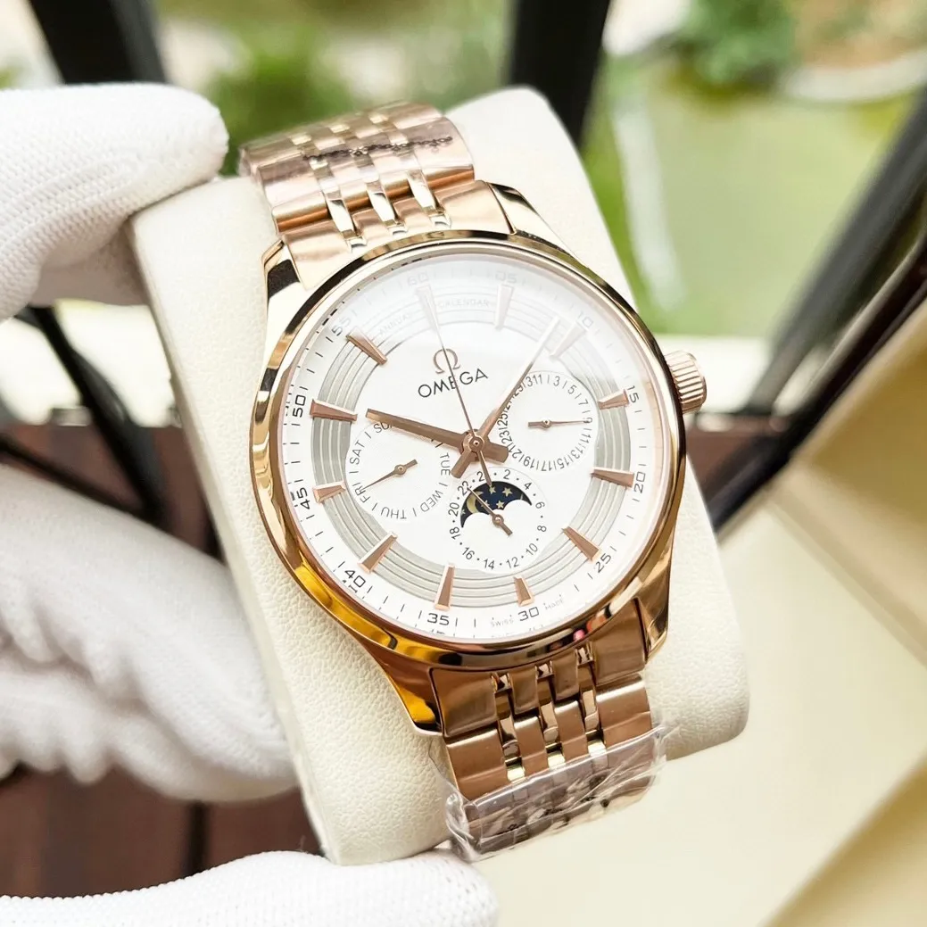 【Customized all-in-one machine】💰1720! Omega-Omega men's watch imported fully automatic Citizen 9015 all-in-one mechanical movement sapphire mirror 316L stainless steel case stainless steel strap/imported calfskin strap fashion design business casual size: diameter 40mm thickness 12mm
