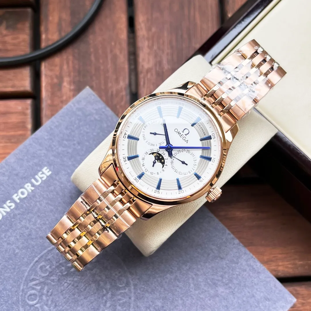 【Customized all-in-one machine】💰1720! Omega-Omega men's watch imported fully automatic Citizen 9015 all-in-one mechanical movement sapphire mirror 316L stainless steel case stainless steel strap/imported calfskin strap fashion design business casual size: diameter 40mm thickness 12mm