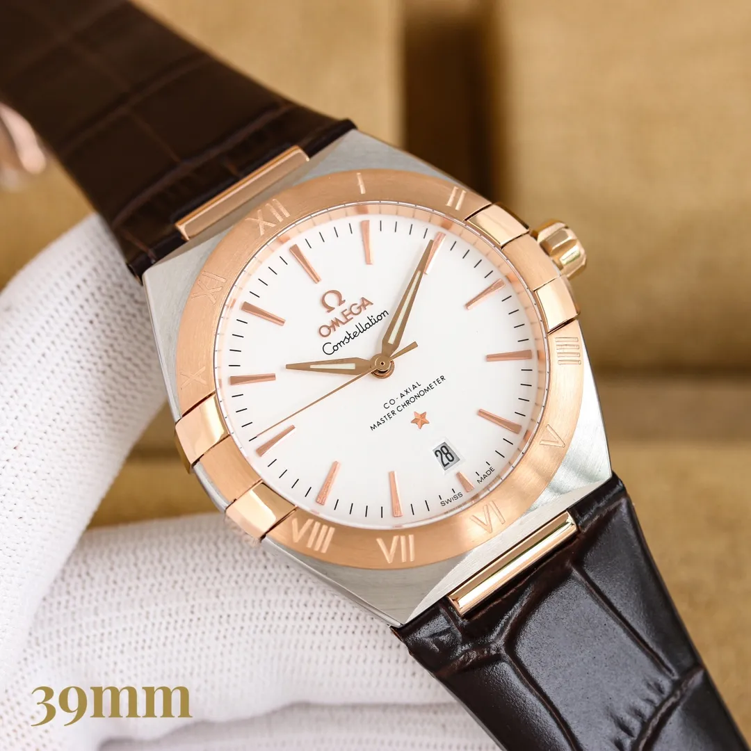 【Customized all-in-one machine】💰1720! Omega fifth generation constellation series! Brand new original size 39MM watch! Fully automatic imported Citizen mechanical movement, a hot-selling item in 2024‼ ️ [Movement] The original imported 9015 all-in-one movement, the see-through bottom movement can be seen at a glance, perfectly presented [Case] ​​316L stainless steel case, made by exclusive CNC technology, with arched double-dived sapphire mirror, clear text lines and well-proportioned checkered pattern, three-degree waterproof, watch diameter 39/11mm [Bracelet] Imported rubber tape from Italy with original folding clasp, please pay attention to the details