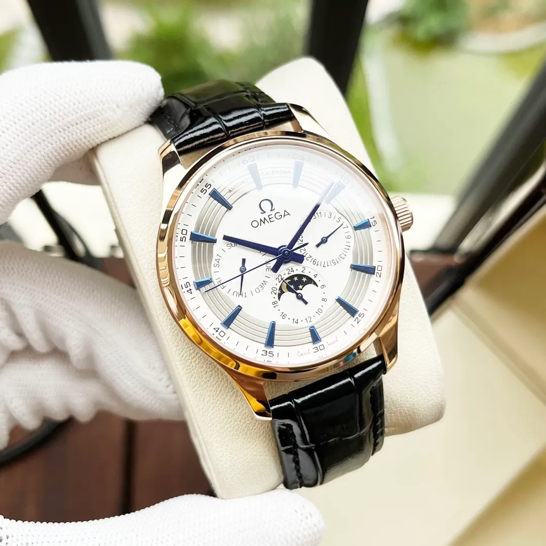 【Customized all-in-one machine】💰1720! Omega-Omega men's watch imported fully automatic Citizen 9015 all-in-one mechanical movement sapphire mirror 316L stainless steel case stainless steel strap/imported calfskin strap fashion design business casual size: diameter 40mm thickness 12mm