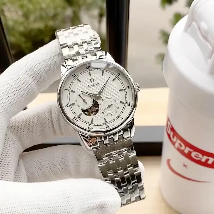 【Foreign trade import】💰1300! OMEGA's high-quality men's watches are noble, gentlemanly, fashionable and versatile, and are the latest hot models. Using fully automatic mechanical movement, 316 stainless steel material, imported genuine cowhide strap, mineral super mirror, size: diameter 41mm, thickness 12mm