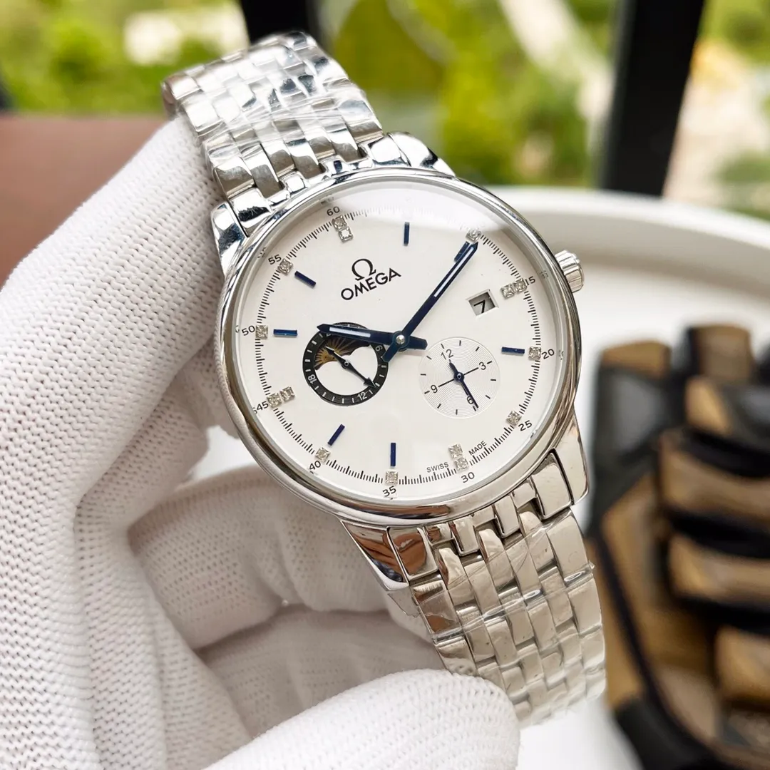 【High-end replica】💰1360! Omega's premium men's watch, with its four-hand moon-shaped design, is noble, gentlemanly, and of excellent quality. It is a hot seller all over the city. Using fully automatic imported Citizen 8215 mechanical movement, top-grade 316 stainless steel case/imported calfskin strap, scratch-resistant sapphire mirror, size 41*13