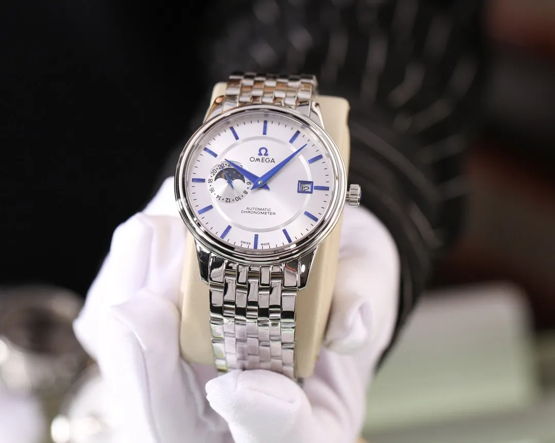 【Foreign trade import】💰1180! Omega (excellent and wise work) simple design 🔥Type: Exquisite men's watch (more excellent) Best design 🔥Strap: Genuine leather strap (more comfortable) for real men to wear 🔥Movement: super top mechanical movement (more stable) 🔥Material: mineral super strong mirror (more wear-resistant) Smart style, strong sense of thickness, special design, return with honor Size: diameter 41mm, thickness 12mm Smart launch! Welcome to reprint!