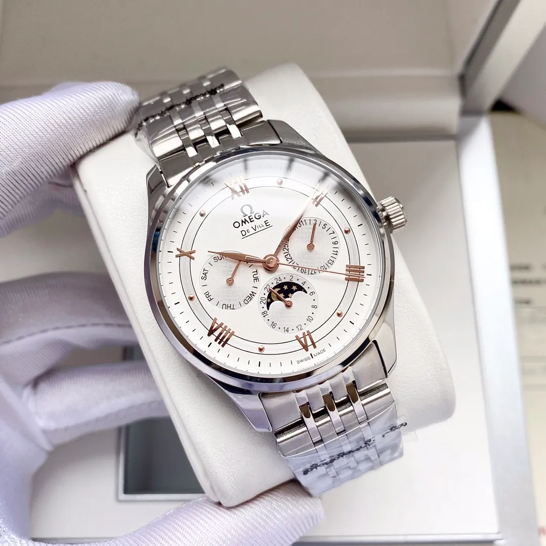 【Customized all-in-one machine】💰1720! Omega-Omega men's watch imported fully automatic 9015 all-in-one mechanical movement wear-resistant and scratch-resistant sapphire mirror 316L stainless steel case stainless steel strap fashion design business casual size: diameter 40mm thickness 12mm