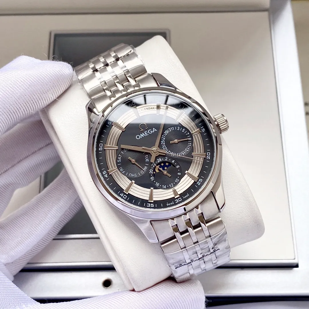 【High-end replica】💰1520! Omega-Omega men's watch equipped with imported fully automatic Citizen 8215 mechanical movement, wear-resistant and scratch-resistant sapphire mirror, 316L stainless steel case, stainless steel strap, fashionable design, business casual, size: diameter 40mm, thickness 12mm