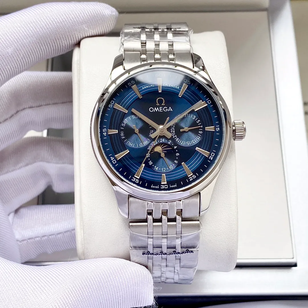 【High-end replica】💰1520! Omega-Omega men's watch equipped with imported fully automatic Citizen 8215 mechanical movement, wear-resistant and scratch-resistant sapphire mirror, 316L stainless steel case, stainless steel strap, fashionable design, business casual, size: diameter 40mm, thickness 12mm