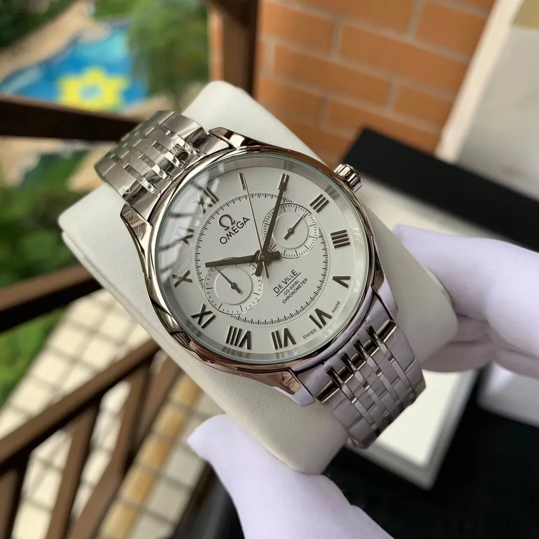 【Foreign trade import】💰1240! OMEGA-OMEGA‼ ️New five-hand split multi-function men's watch📰Fashionable and elegant, classic best-selling, fully automatic mechanical movement, 316L stainless steel case, leather strap and steel strap, mineral strengthened glass mirror, diameter: 40mm, thickness 10mm🔥Top product, high quality products constantly🔥