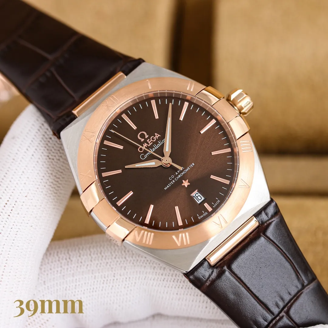 【Customized all-in-one machine】💰1720! Omega fifth generation constellation series! Brand new original size 39MM watch! Fully automatic imported Citizen mechanical movement, a hot-selling item in 2024‼ ️ [Movement] The original imported 9015 all-in-one movement, the see-through bottom movement can be seen at a glance, perfectly presented [Case] ​​316L stainless steel case, made by exclusive CNC technology, with arched double-dived sapphire mirror, clear text lines and well-proportioned checkered pattern, three-degree waterproof, watch diameter 39/11mm [Bracelet] Imported rubber tape from Italy with original folding clasp, please pay attention to the details