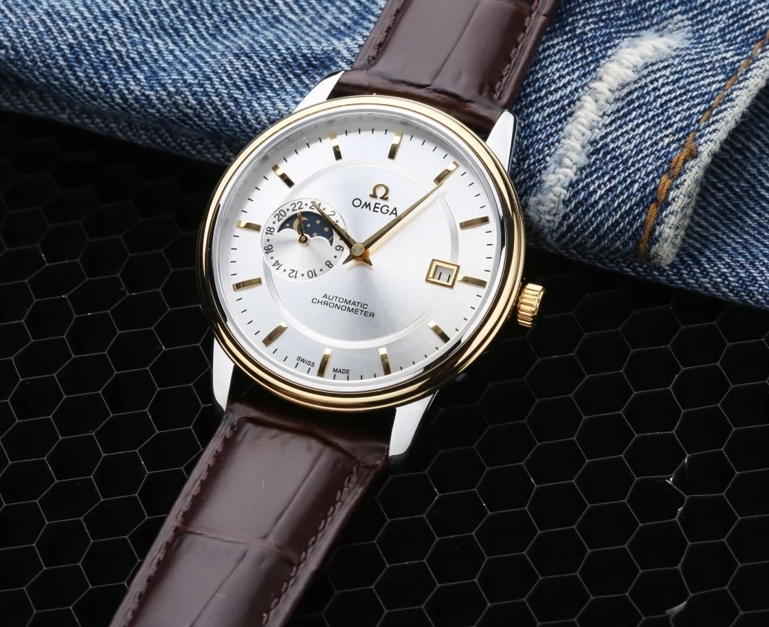【High-end replica】💰1360! OMEGA - OMEGA fashionable men's watch, fully automatic machine (imported Citizen movement), stainless steel case, imported cowhide strap (more comfortable to wear), sapphire glass mirror, size 39/12mm. (Focus on original new machines) Focus is an attitude...!