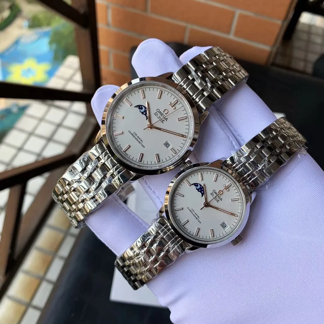 [Foreign trade import] 630 each. The most recommended Omega 💕couple watch 💕 brand new launch equipped with 9⃣ digits unique 🌞🌛 function and 24-hour configuration original imported 8215 moon camera movement 👍 zero repair sapphire crystal glass Imported from Italy 🐂Calfskin standard size 40mm for men and 34mm for women. Craftsmanship🏆Fashionable and elegant, it’s yours🔥Top-quality products are constantly produced🔥