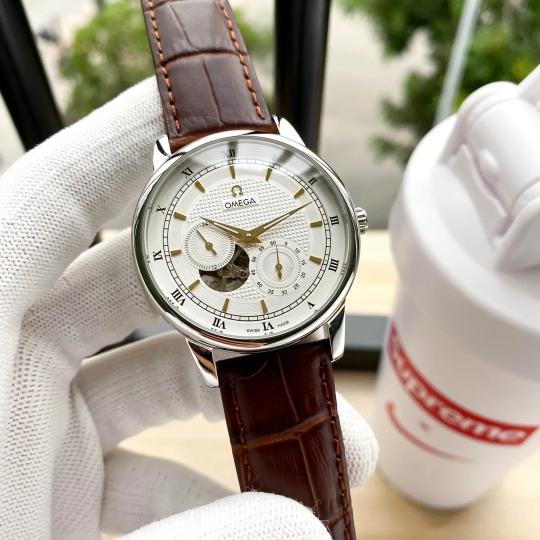 【Foreign trade import】💰1300! OMEGA's high-quality men's watches are noble, gentlemanly, fashionable and versatile, and are the latest hot models. Using fully automatic mechanical movement, 316 stainless steel material, imported genuine cowhide strap, mineral super mirror, size: diameter 41mm, thickness 12mm