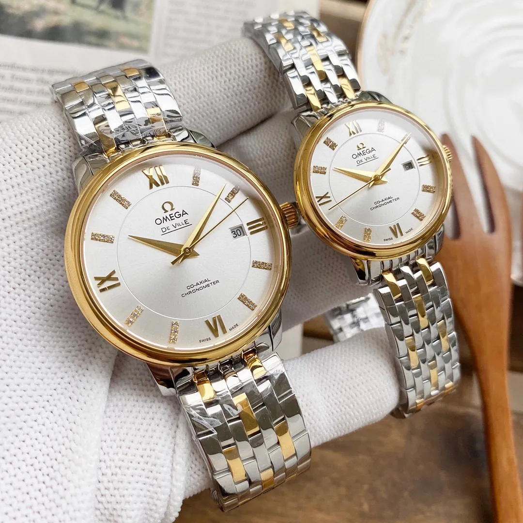 [High-end replica] 💰1160 each! Omega Die Fei series (1:1 replica) [Type]: Couple's watch [Strap]: 316 stainless steel strap [Movement]: Fully automatic imported Citizen 8215 mechanical movement [Mirror] Sapphire glass (never scratched) Elegant taste Vast and majestic Ingenuity A treasure for couples' wrists Size: Male diameter 40mm Female diameter 32mm thick 9mm Hot sale on the market! Welcome to reprint!
