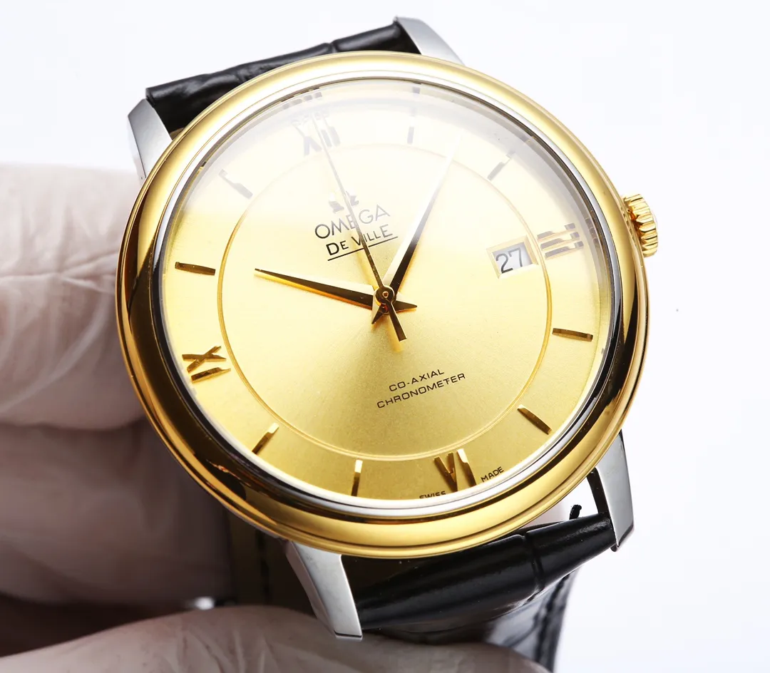 【Customized all-in-one machine】💰1720! Omega DE VILLE series! It took two years of research and development and production to finally come out. Every process of the product structure is also made of CNC finishing to make the 2022 Basel Jewelry and Watch Fair miraculous new watch! Elegant design, excellent quality, simple and classic 39.5 mm stainless steel round case with smooth and natural lines. After polishing, it presents a full metallic texture. It is very beautiful and integrates with the perfectly curved stainless steel lugs. It fits the human body design of the wrist very well!       This Omega produced by J5 (Taiwan Factory)! Completely following Swiss standard craftsmanship requirements, the glass, case, polishing, and yarn drawing of the watch are restored to the original products one by one, and the original products are reproduced as much as possible, so that the parts are truly interchangeable with the original ones! We use quartz movements imported from Switzerland and conduct precise testing to ensure that the size and thickness of the watch is exactly the same as the original! The watches produced by J5 Taiwan Factory have all undergone high-quality waterproof testing, travel time testing, and case detail testing! An absolute work of conscience! Full of sincerity!          The high-definition, translucent and dazzling imported sapphire crystal mirror, specially customized high-quality calf leather and original buckle, or the polished and polished stainless steel bracelet that is close to the original factory standard, provide a very comfortable wearing feeling! One table, one number, independent coding!  J5 (Taiwan factory) guarantees that you will get this replica watch! Will love it!        Arrived in very small quantities! Are you excited? Act quickly!        Look for the J5 Taiwan factory! (Focus on original new machines) Focus is an attitude, produced by JH!