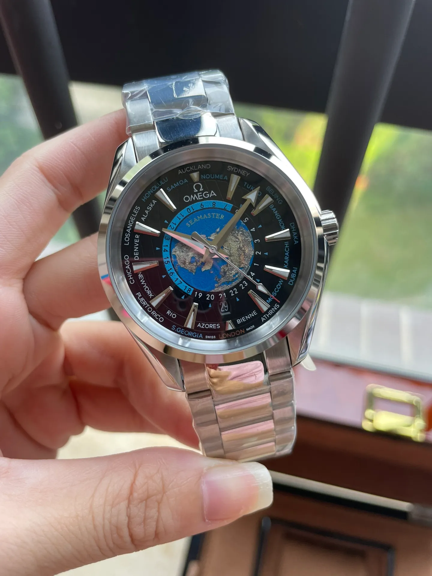 【High-end replica】💰1160! OMEGA-Omega Seamaster Series AQUA TEERA 150m 150m watch has a diameter of 41.5 mm (Earth surface - calendar display) 316L stainless steel original case (big factory case) original three-dimensional hour ding super luminous cowhide strap, rubber strap/316L stainless steel strap original buckle see-through fully automatic mechanical movement. Hot-selling items[strong]