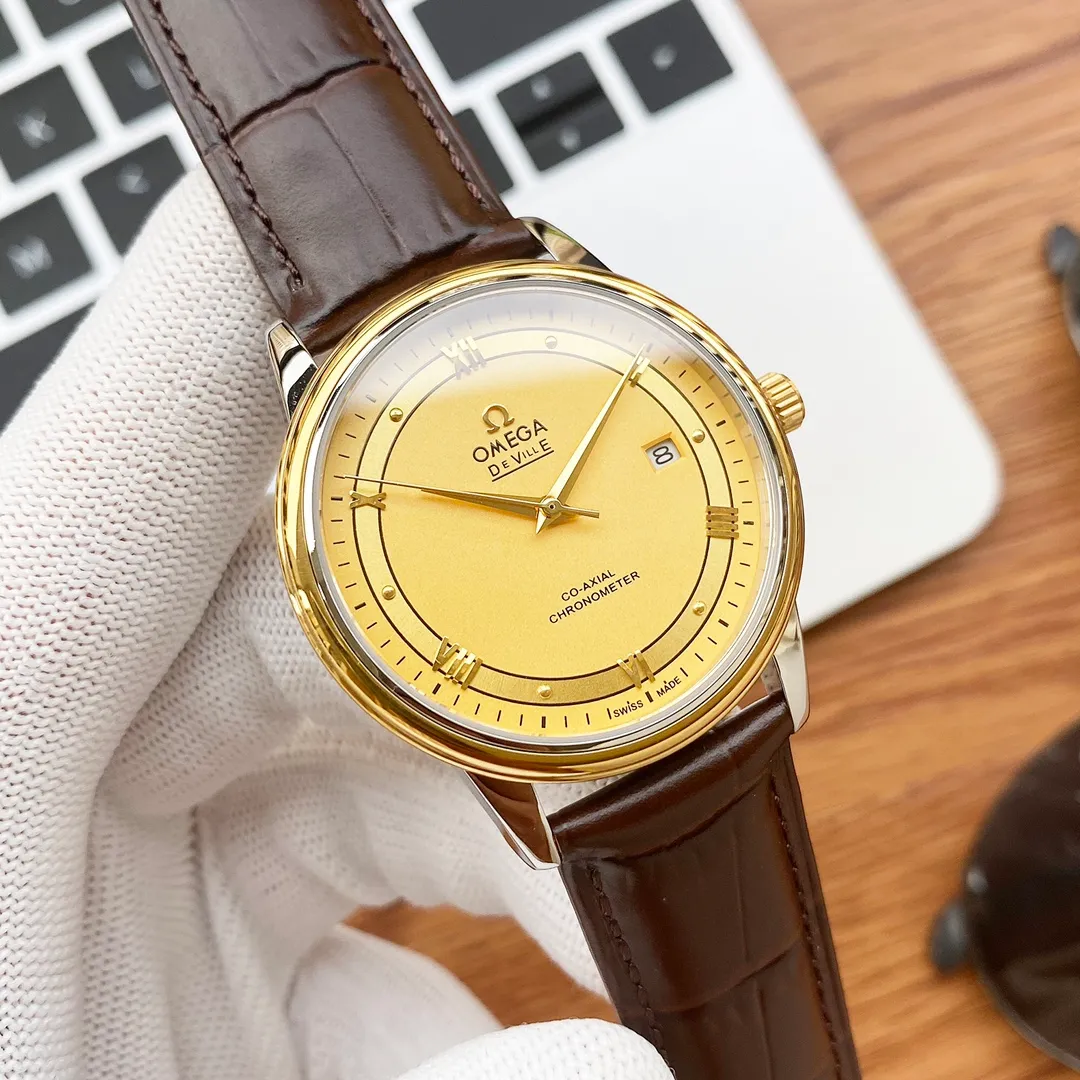 【High-end replica】💰960! Omega-OMEGA De Ville Series Type: [Cool] Men's Watch Case: 316 stainless steel (high quality workmanship) Strap: Imported calfskin/316 stainless steel (two options available) Movement: Imported Citizen 8215 fully automatic mechanical movement (stable travel time) Glass: High-grade sapphire mirror (anti-scratch) Size: diameter 40mm, thickness 12mm