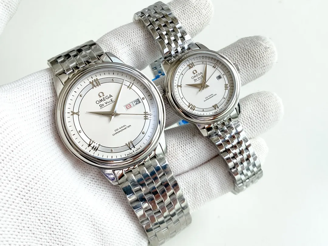 [High-end replica] 💰1720 each! Omega Die Fei series couple's Citizen mechanical watch pair. Men's original imported Japanese Citizen 8215 movement. Women's Citizen 6T51 movement. Fully automatic machinery (please look at the movement diagram) for accurate travel time. 316L stainless steel case (purely handmade) men's double calendar, women's single calendar. Size: 40mm for men, 30mm for women, 10.5mm thick 🔥Top product, high quality products constantly🔥