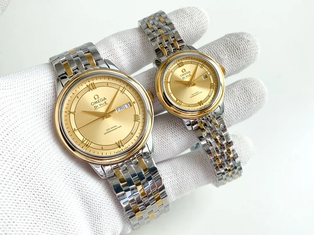 [High-end replica] 💰1720 each! Omega Die Fei series couple's Citizen mechanical watch pair. Men's original imported Japanese Citizen 8215 movement. Women's Citizen 6T51 movement. Fully automatic machinery (please look at the movement diagram) for accurate travel time. 316L stainless steel case (purely handmade) men's double calendar, women's single calendar. Size: 40mm for men, 30mm for women, 10.5mm thick 🔥Top product, high quality products constantly🔥