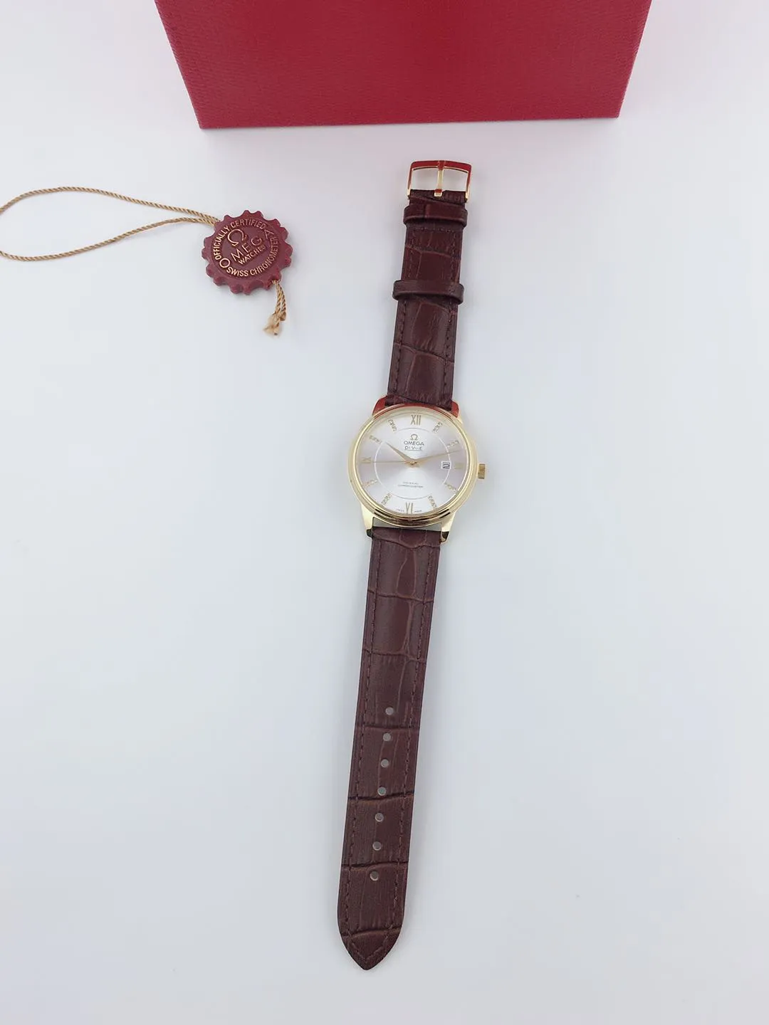 【Foreign trade import】💰970! Omega Butterfly Series Movement: Mechanical Size: 39.5mm Thickness: 10mm Table bottom: dense bottom Mirror: sapphire crystal Strap: Genuine leather Brown Buckle: Pin buckle Waterproof depth: daily waterproof